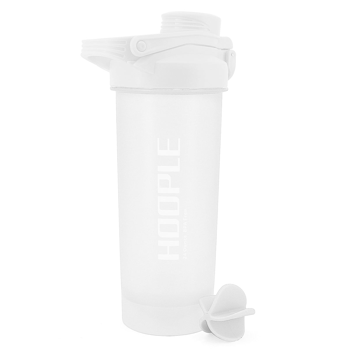 Hoople 24 OZ Shaker Bottle Protein Powder Shake Blender Gym Smoothie Cup,  BPA Free, Auto-Flip Leak-Proof Lid, Handle with Ball Included - Aqua –  TOPOKO