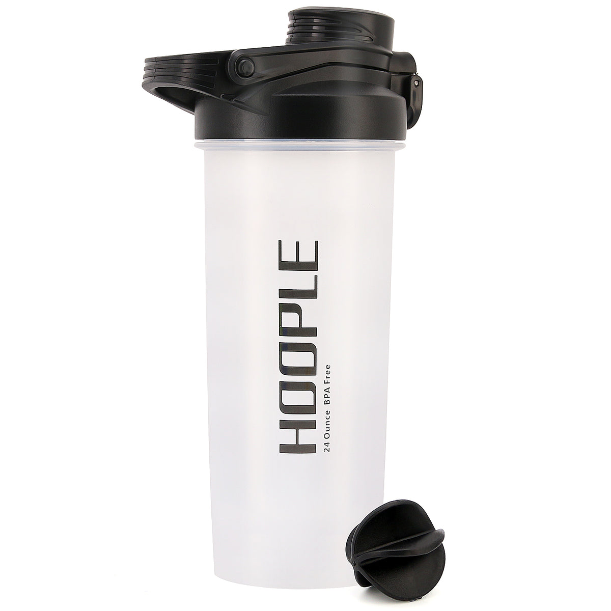Athletic Works Frost/Black Protein Drink Shaker Bottle W/Mixing Ball, 24 Fluid Ounces, Size: 24oz