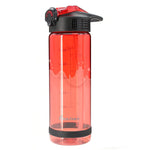 Bonison 26 OZ Water Bottle With Straw BPA Free Shaker Bottle Protein Powder Mixing Bottle With Lid Lock - Easy One Hand Operate Sport Bottle - Red