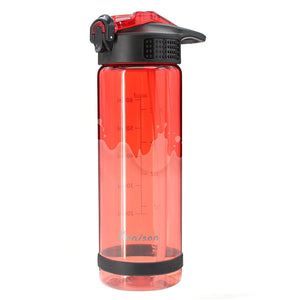 Bonison 26 OZ Water Bottle With Straw BPA Free Shaker Bottle Protein Powder Mixing Bottle With Lid Lock - Easy One Hand Operate Sport Bottle - Red