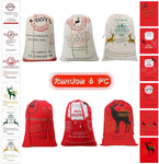 Christmas Bag Santa Sack Canvas Bag For Gifts Santa Sack Special Delivery Extra Large Size 27.5"x19.5" (4 Random)