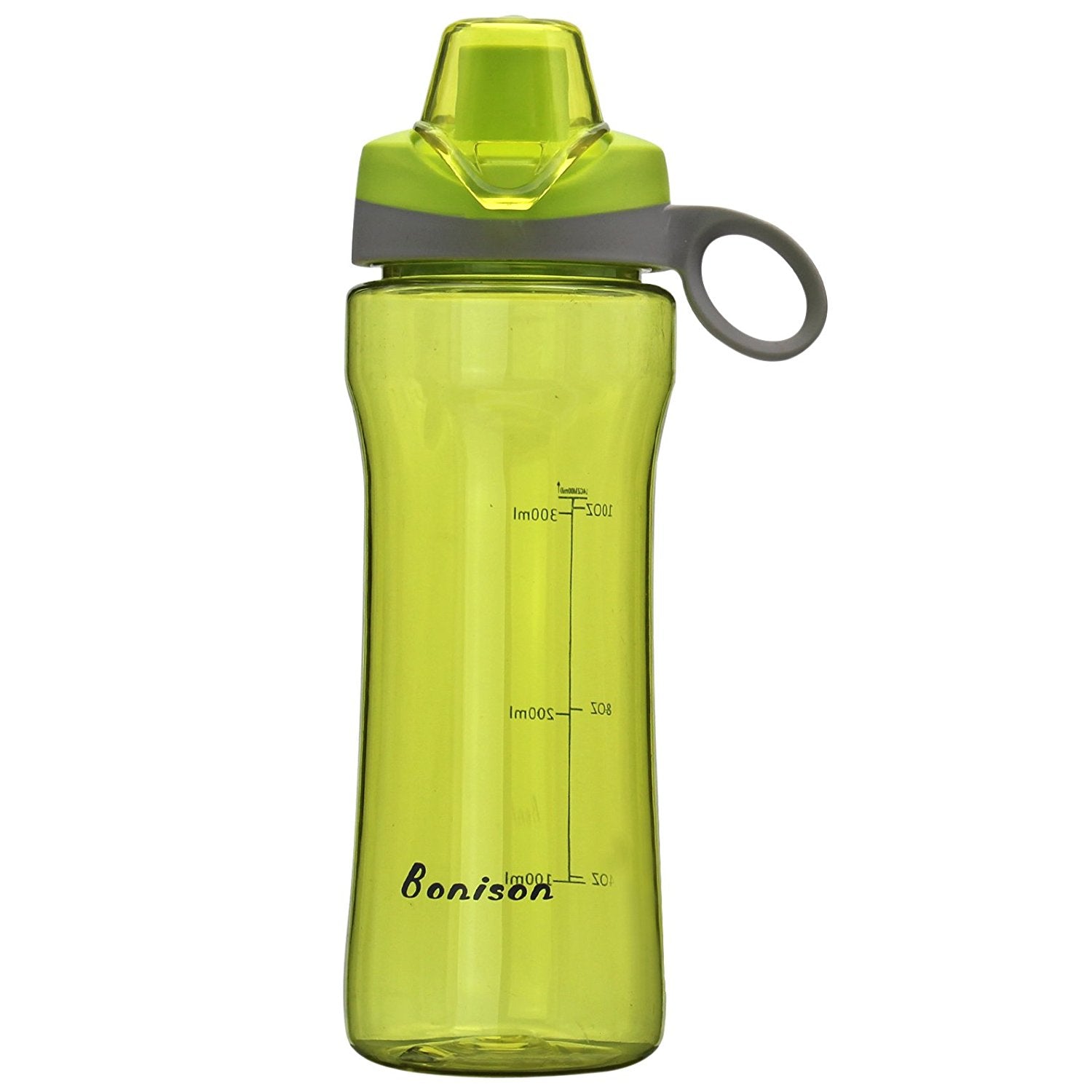 BONISON 14 OZ Kids Water Bottle With Flip Top Lid Leak Proof Bpa Free Drinking Water Bottle For School Running Outdoor Cycling And Camping Perfect Size For Kids - Green