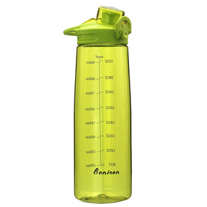 Bonison 36 OZ Sports Bottle Water With Flip Top Lid Leak Proof Bpa Free Drinking Water Bottle, for Travel Yoga Running Outdoor Cycling and Camping - Green