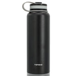 TOPOKO 42 Oz Stainless Steel Vacuum Bottle Double - Wall Vacuum Insulation - Big Mouth, Leak proof, Keep Hot or Cold More than 12 Hours - Black