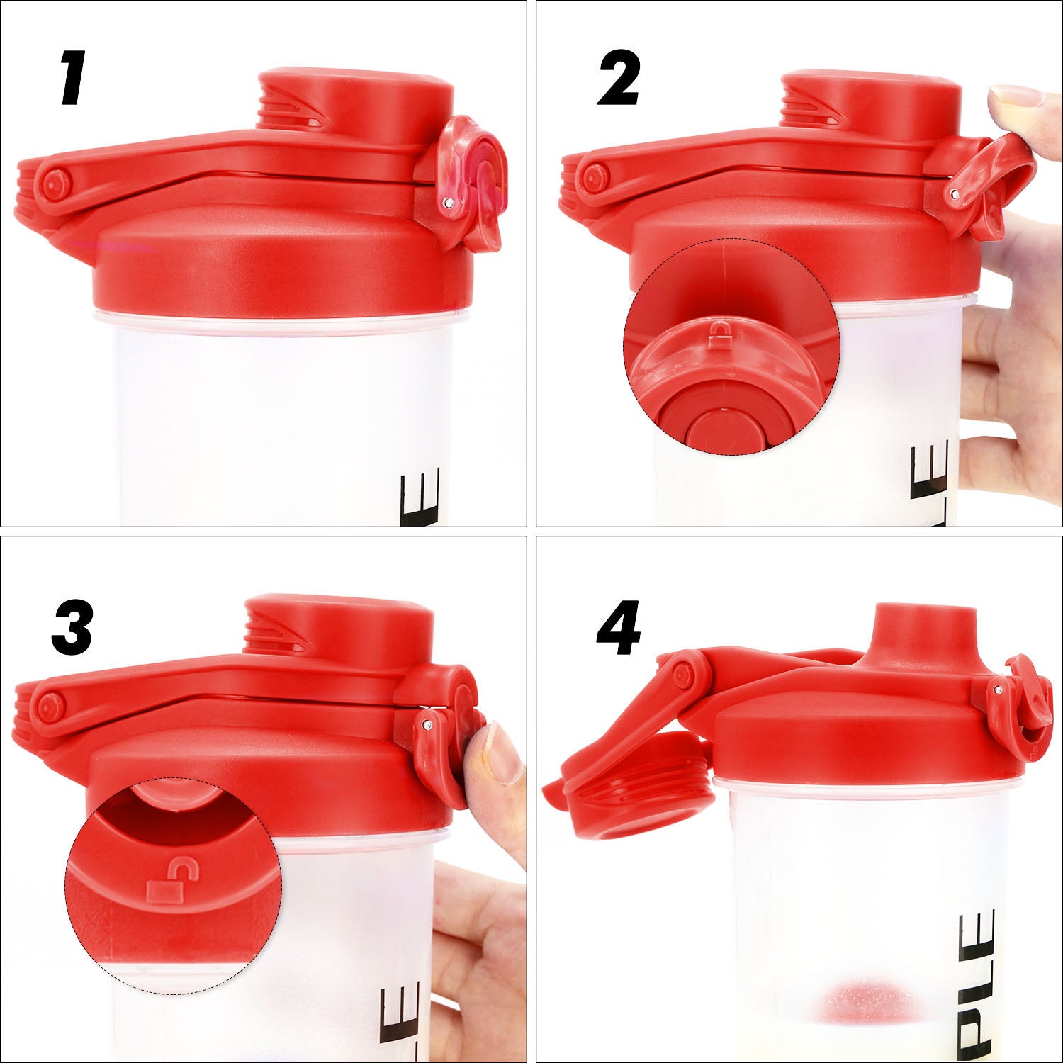 Protein Shaker Cups with Powder Storage Container, Mixer Cup, Gym