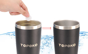 TOPOKO Bottle Cleaning Tablets (24 TABS) for Stainless Steel & Plastic Bottles and Containers, Chlorine Free, All Natural Ingredients, Safe & Chemical Free