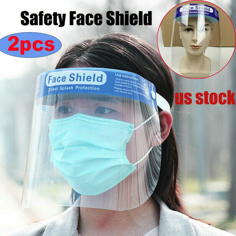 Safety Face Shield 2 PCS, All-Round Protection Cap Plastic Face Shield Safety Face Shield Full Face Shield for Men and Women Anti-Fog, Anti-saliva, Anti-Spitting Hat Cover Outdoor