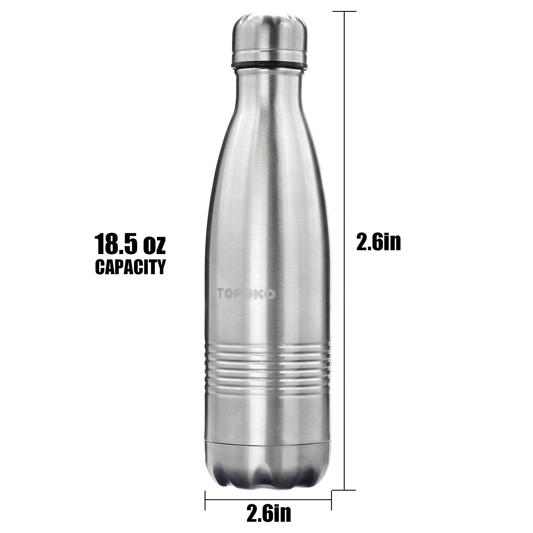 TOPOKO Kid's Auto Flip Stainless Steel Double Wall Water Bottle, Vacuu