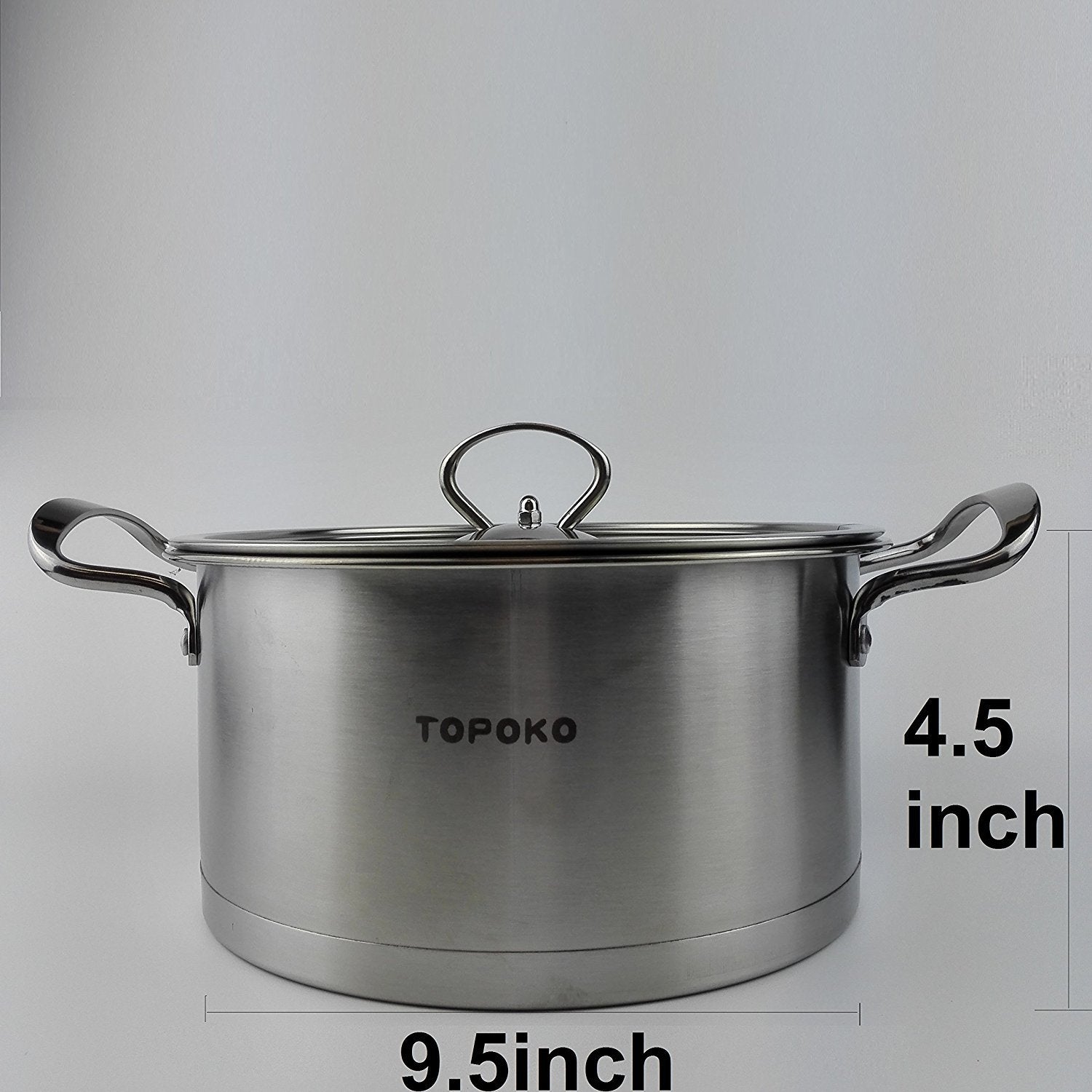 FISSMAN 304 Stainless Steel Cooking Sauce Pot With Glass Lid