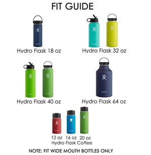 Auto Flip Lid for Hydro Flask Wide Mouth Water Bottle. One Button Push Open Flip Lid for 2.2" Mouth Insulated Bottle, Turn Bottle into Tumbler, BPA-Free Leak Proof.