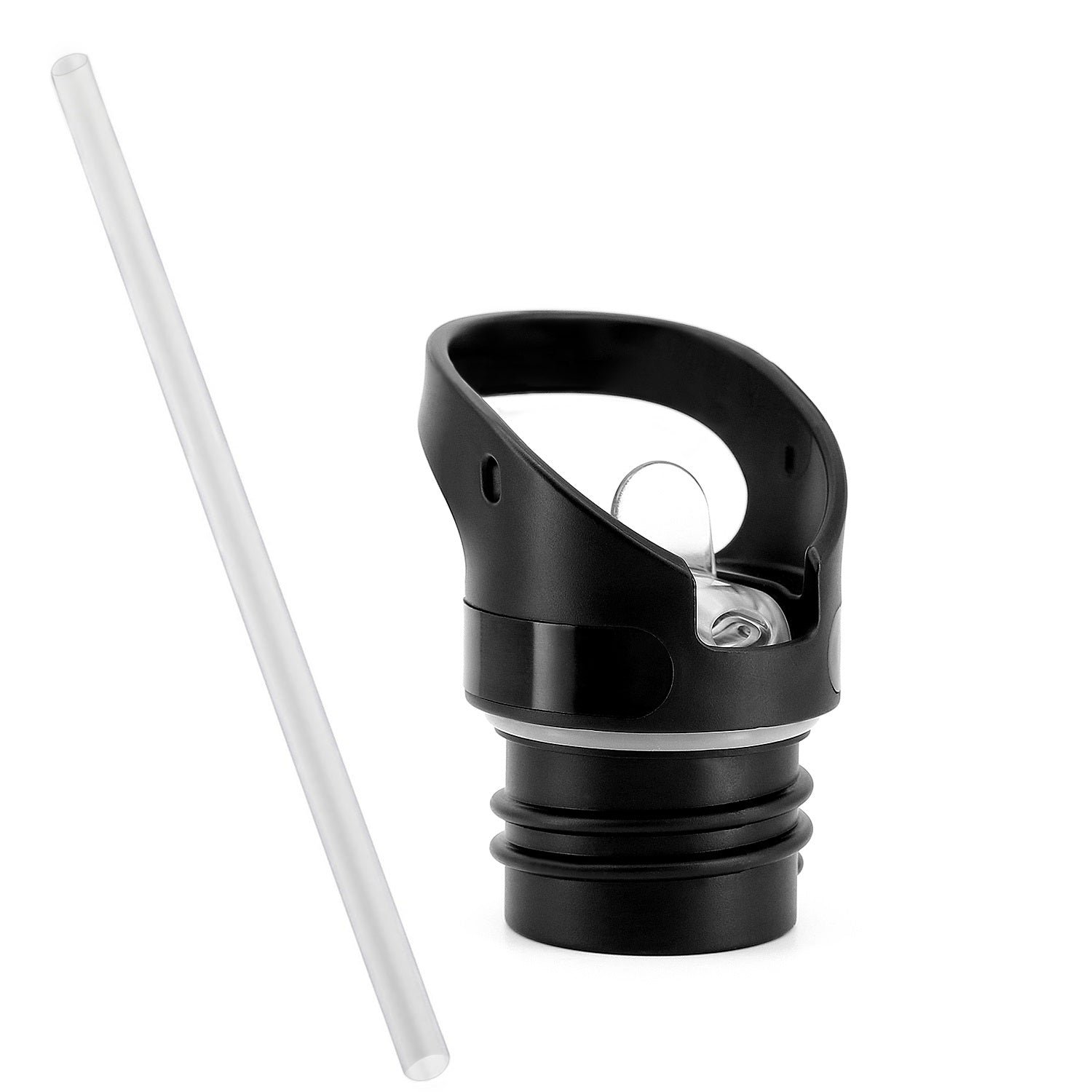 Round Straw Cover Cap Silicone Straw Lid