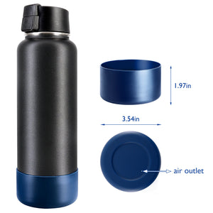 Protective Silicone Bottle Boot/Sleeve for Bottles, BPA Free Anti-Slip Bottom Cover Cap for Stainless Steel Water Bottle, Dishwasher Safe