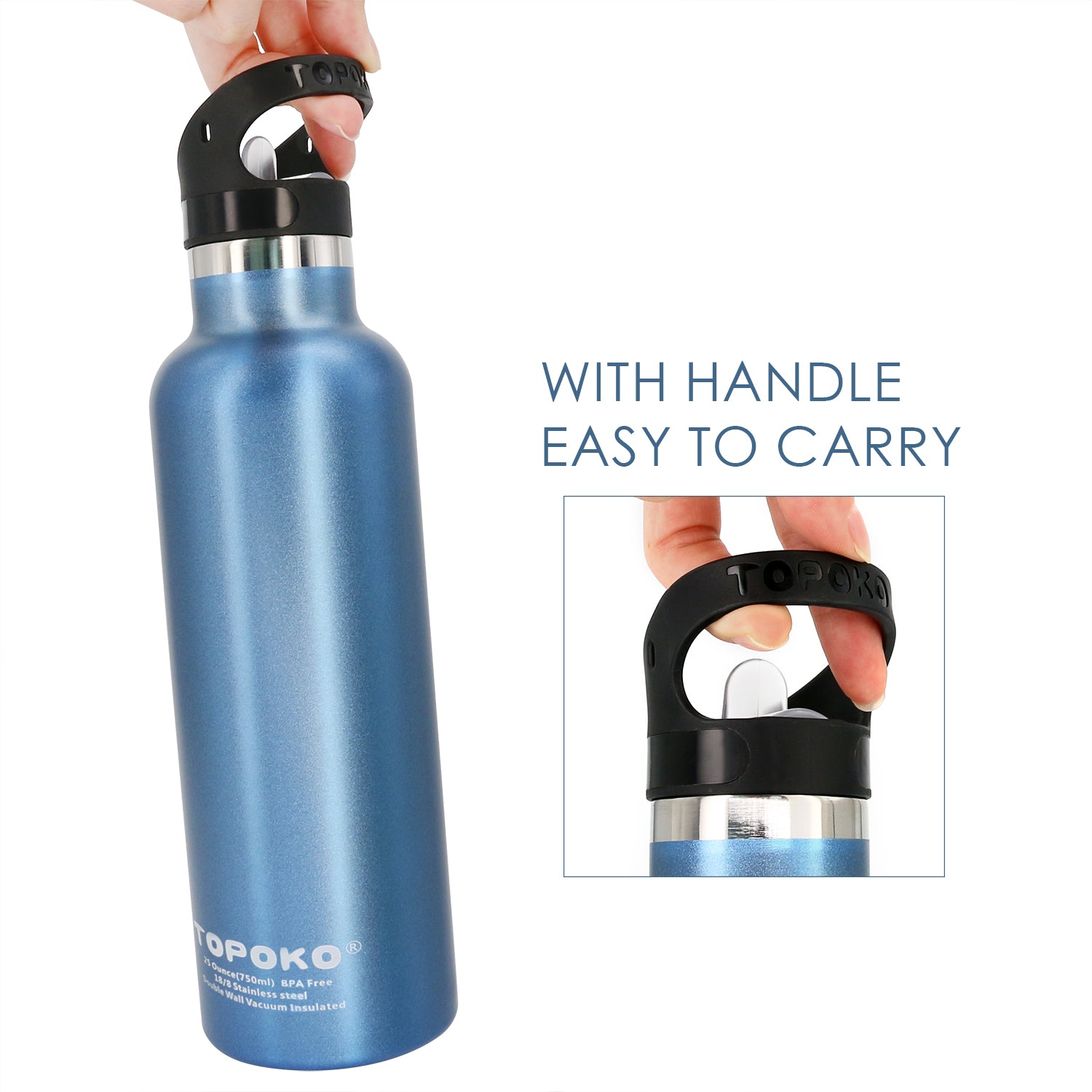 Flexible Handle Top Straw Lid for Hydro Flask 18 21 24 Oz,for Simple Modern,and  Most Water Bottles Cap Replacement